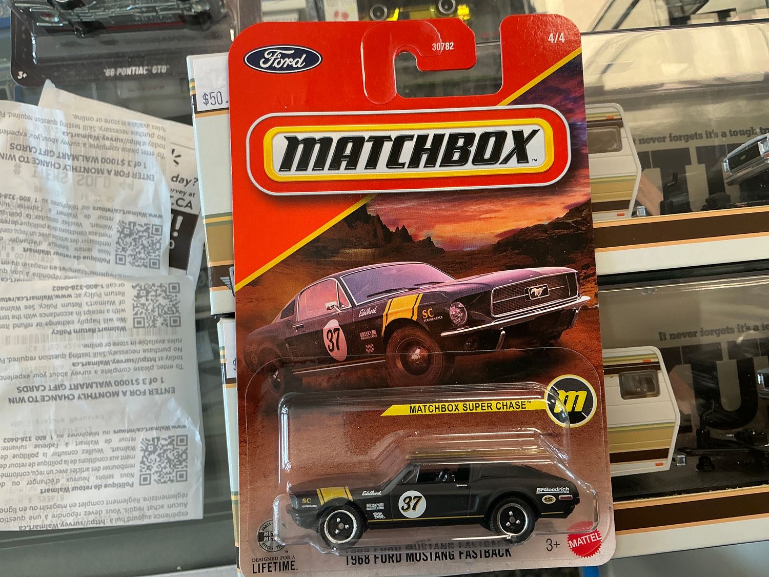 Matchbox 1968 Ford Mustang fastback flat black