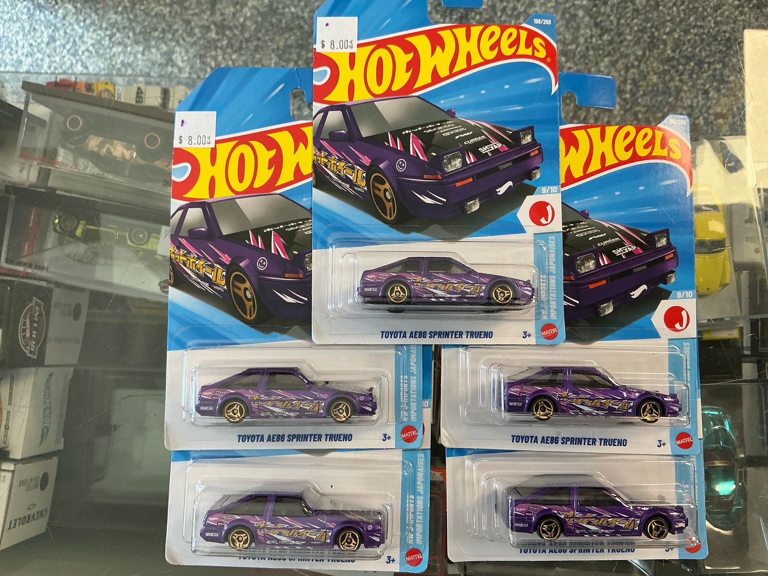 Hot wheels import Toyota AE 86 sprinter trueno purple