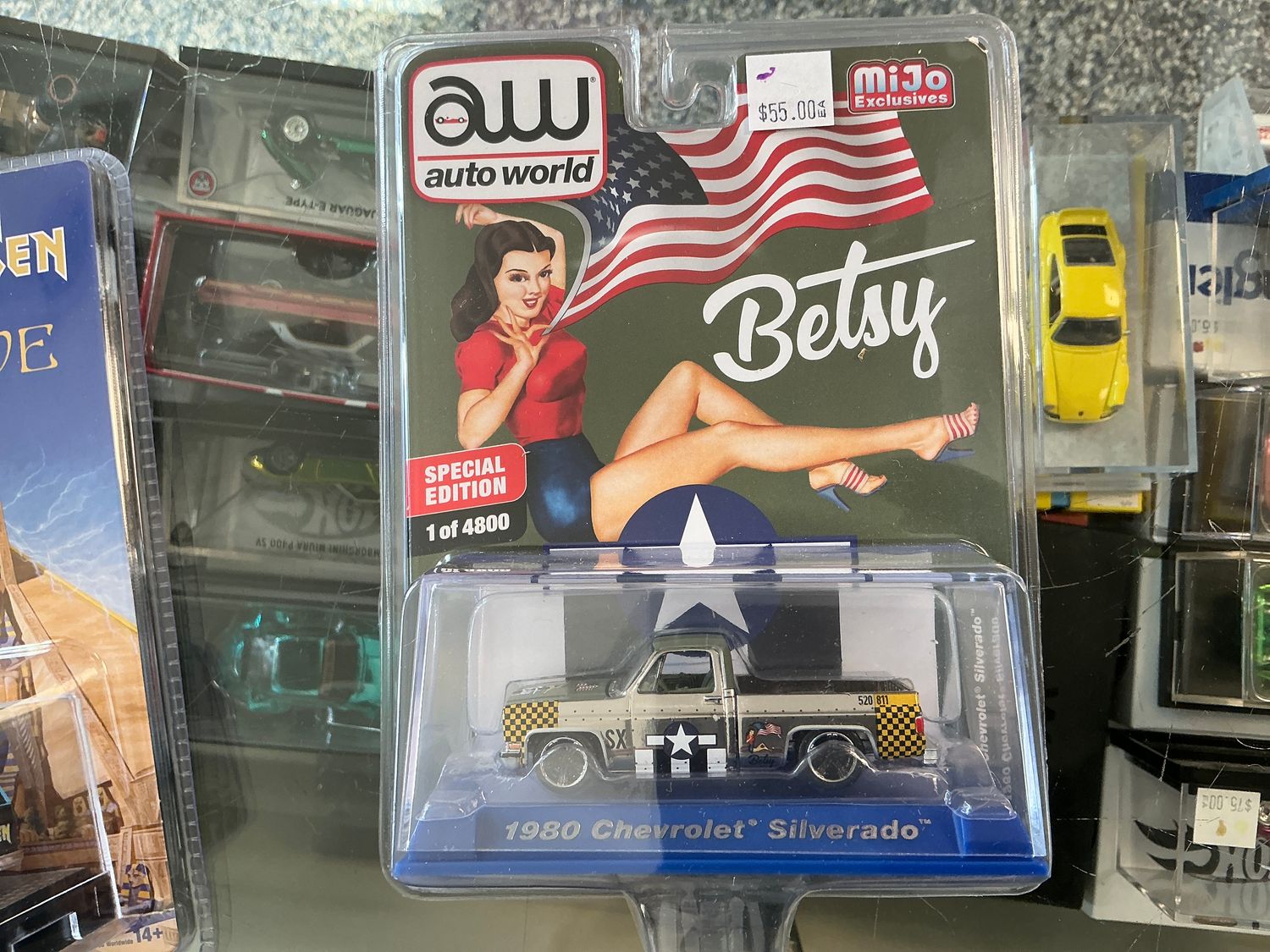 Auto world pinup girls Betsy 1980 Chevy Silverado