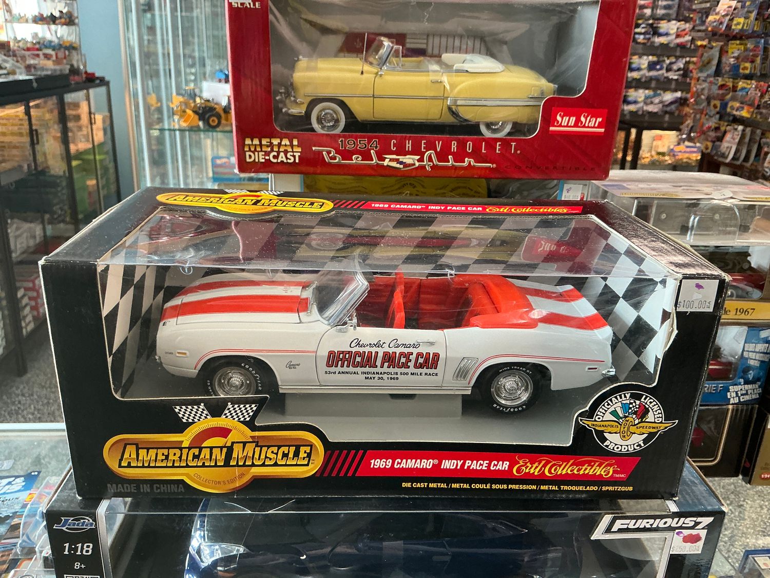 1969 Camaro Indy pace, car white with orange stripes