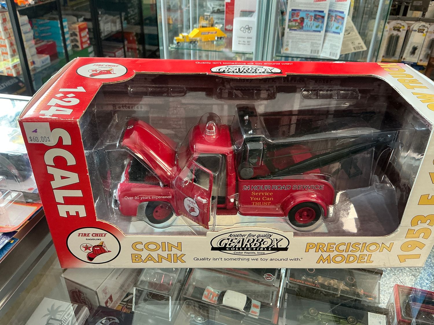 Coin bank 1953 F150 tow truck red