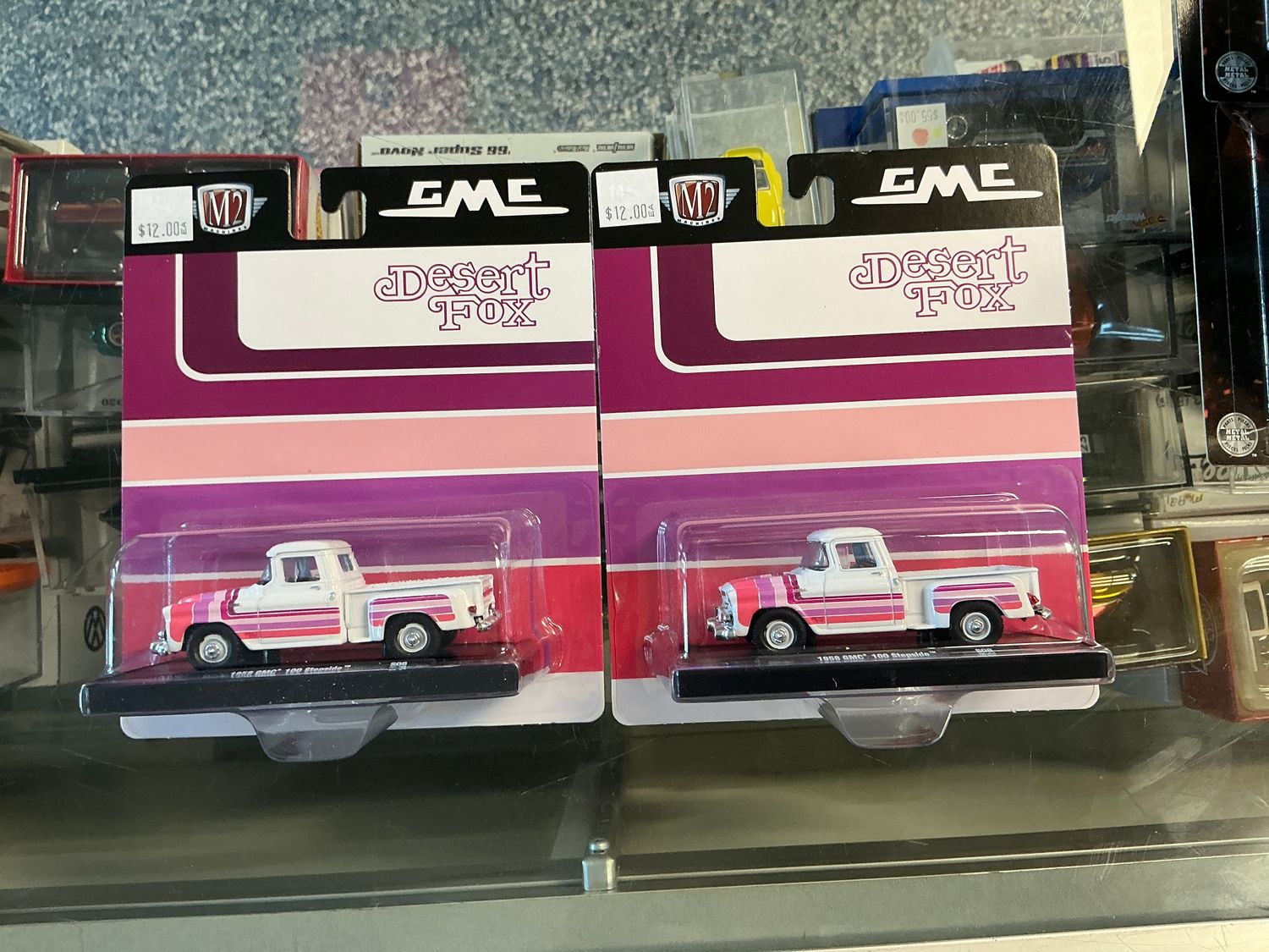 1958 GMC 100 stepside white with stripes