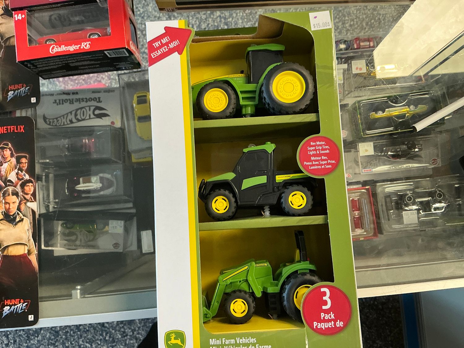John Deere mini farm vehicles three pack