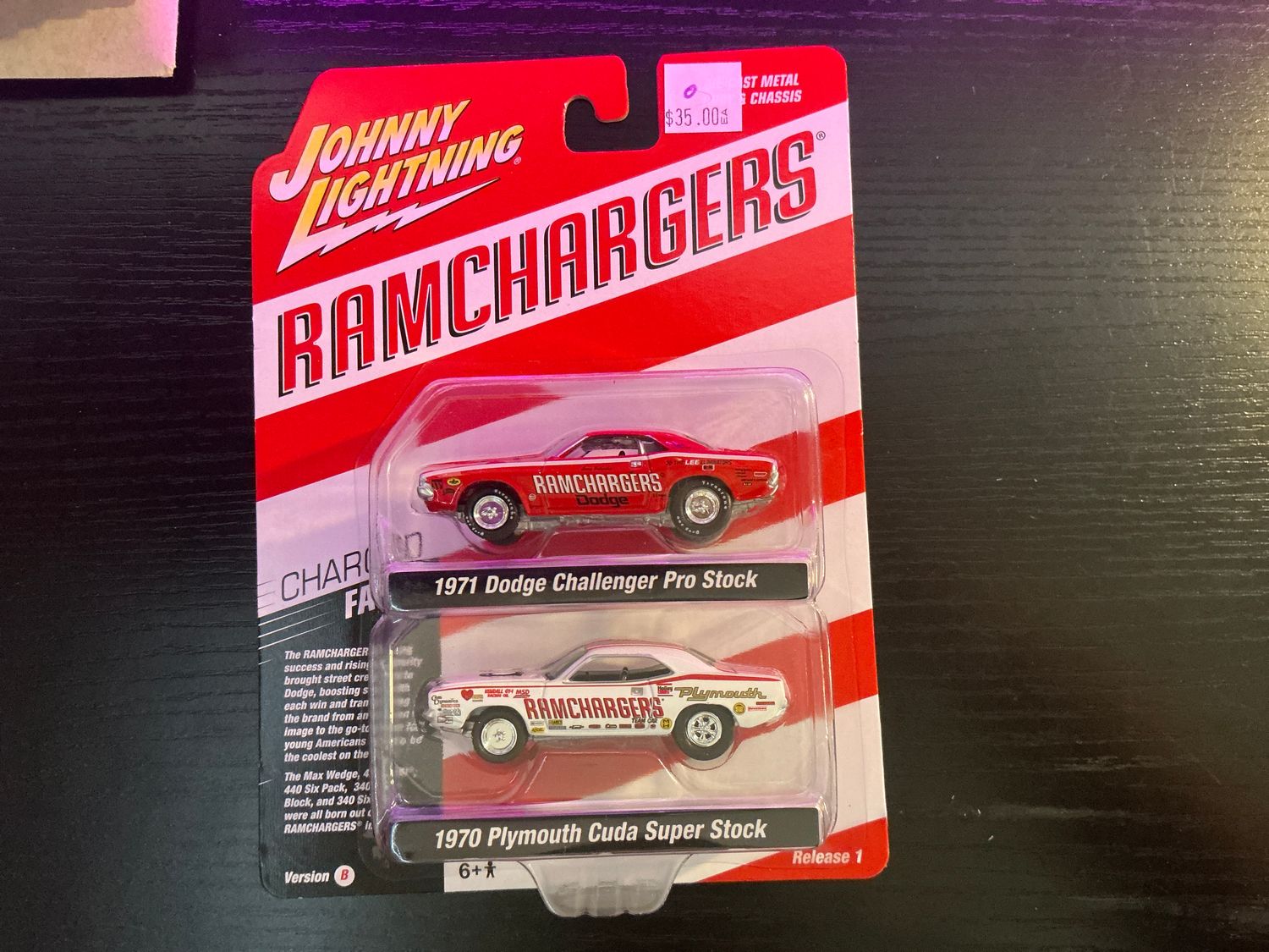 1970 Plymouth Kudo super stock with the 1971 Dodge Challenger Pro stock, ram chargers