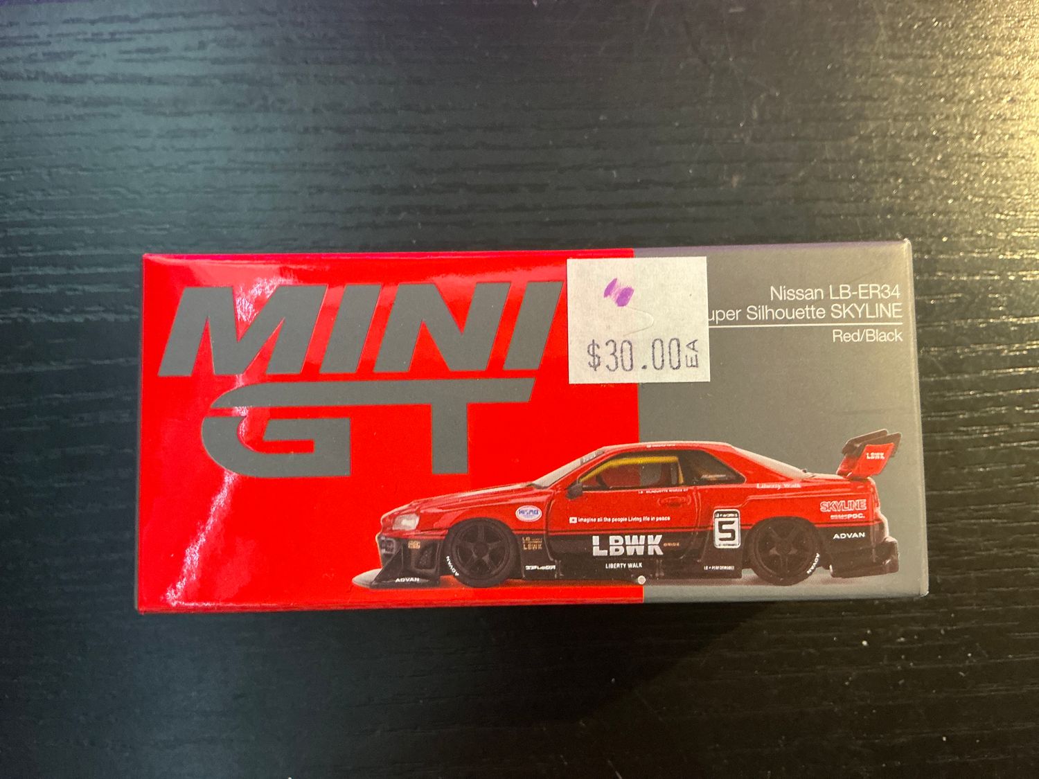 Nissan LBER 34 super silhouette skyline, red and black