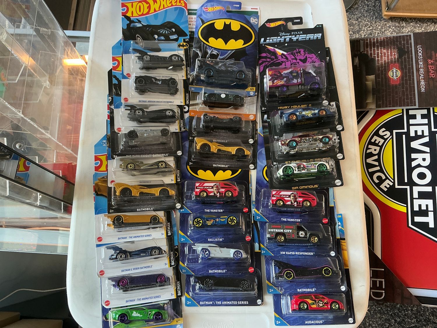 Assorted Batman, cars trucks vans