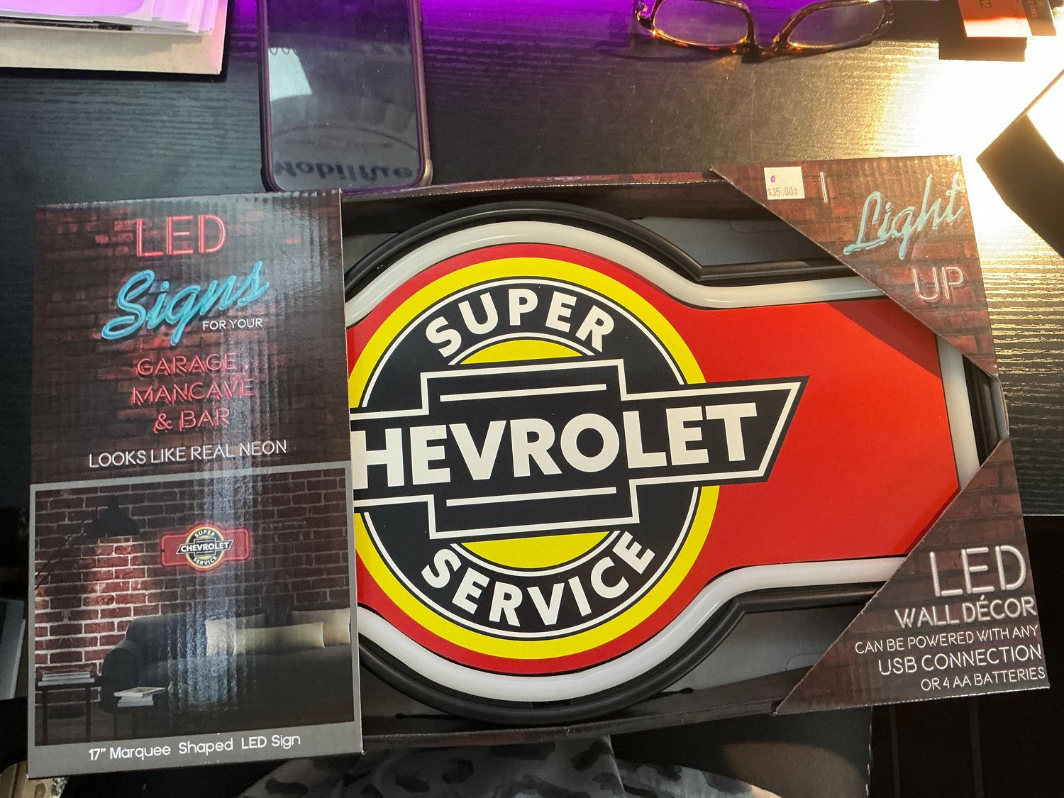 Chevy super service LED sign