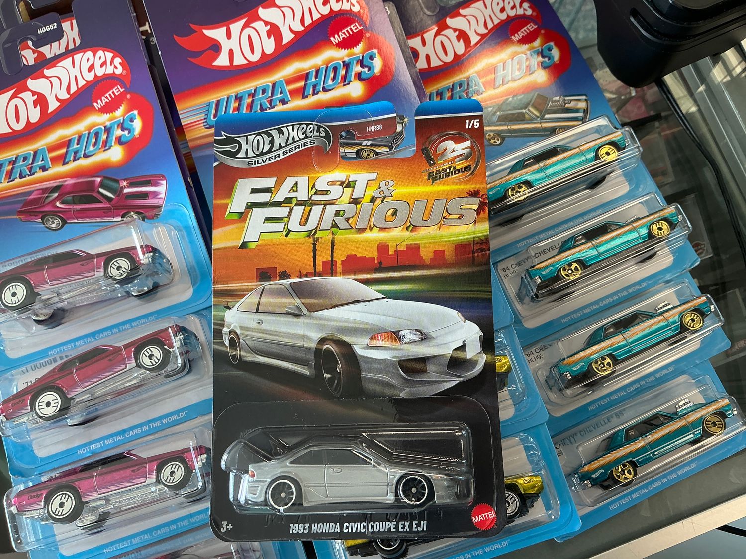 1993 Honda Civic coupe EXEJ1 fast and the furious Silver