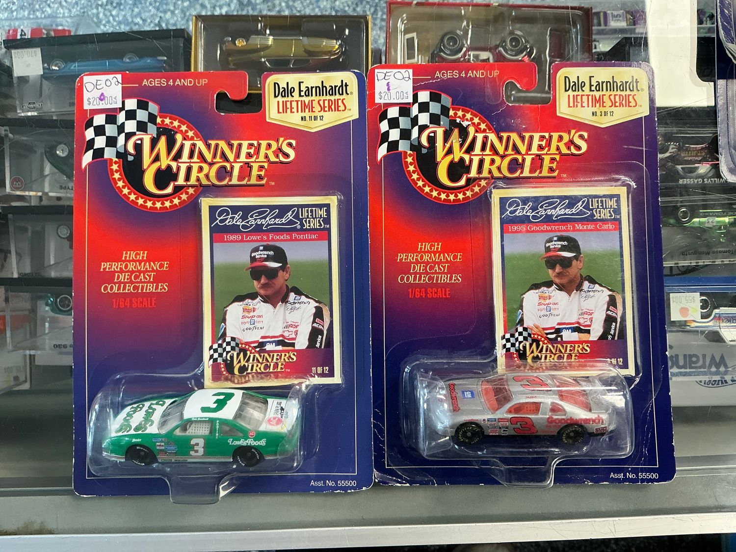 Asst dale Earnhardt silver/ green