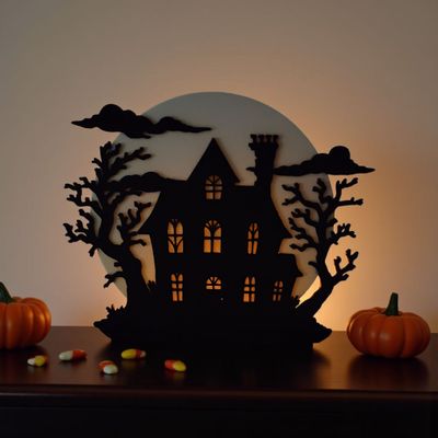 Halloween Haus mit Licht – 3D Teelichthalter LED Deko | Spukhaus Windlicht Halloween Deko Fensterbank Halloween Haus mit Licht – 3D Teelichthalter LED Deko | Spukhaus Windlicht Halloween Deko Fensterbank