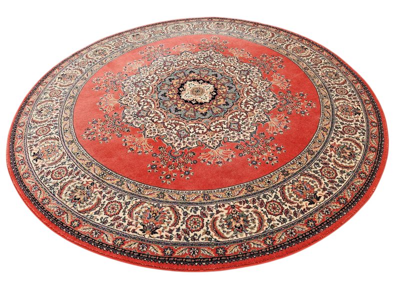 Prachtig rond vintage tapijt