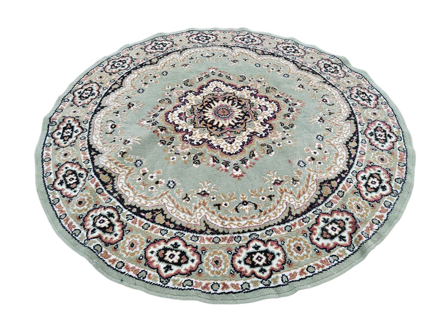 Prachtig rond vintage tapijt