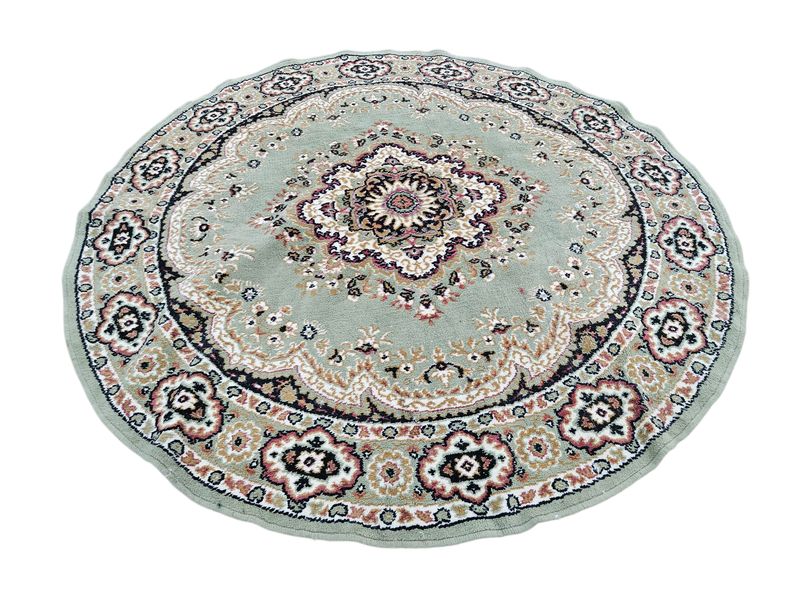 Prachtig rond vintage tapijt