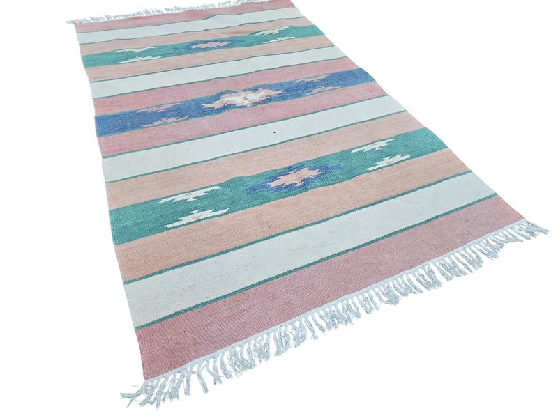 Prachtig hand geweven KELIM tapijt