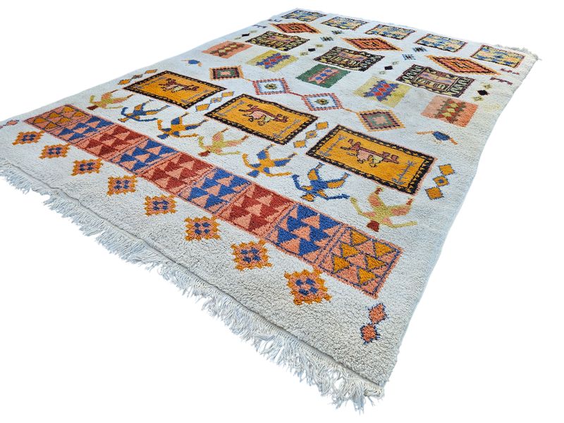 ​Prachtig handgeknoopt Marokkaans AZILAL tapijt