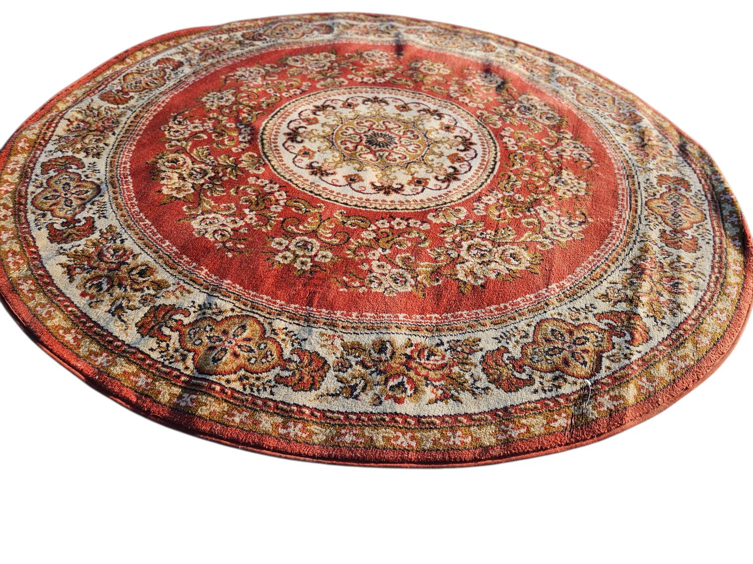 Prachtig vintage rond tapijt