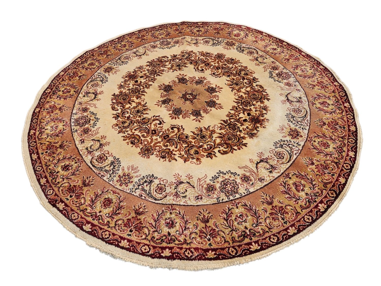 Prachtig rond vintage tapijt