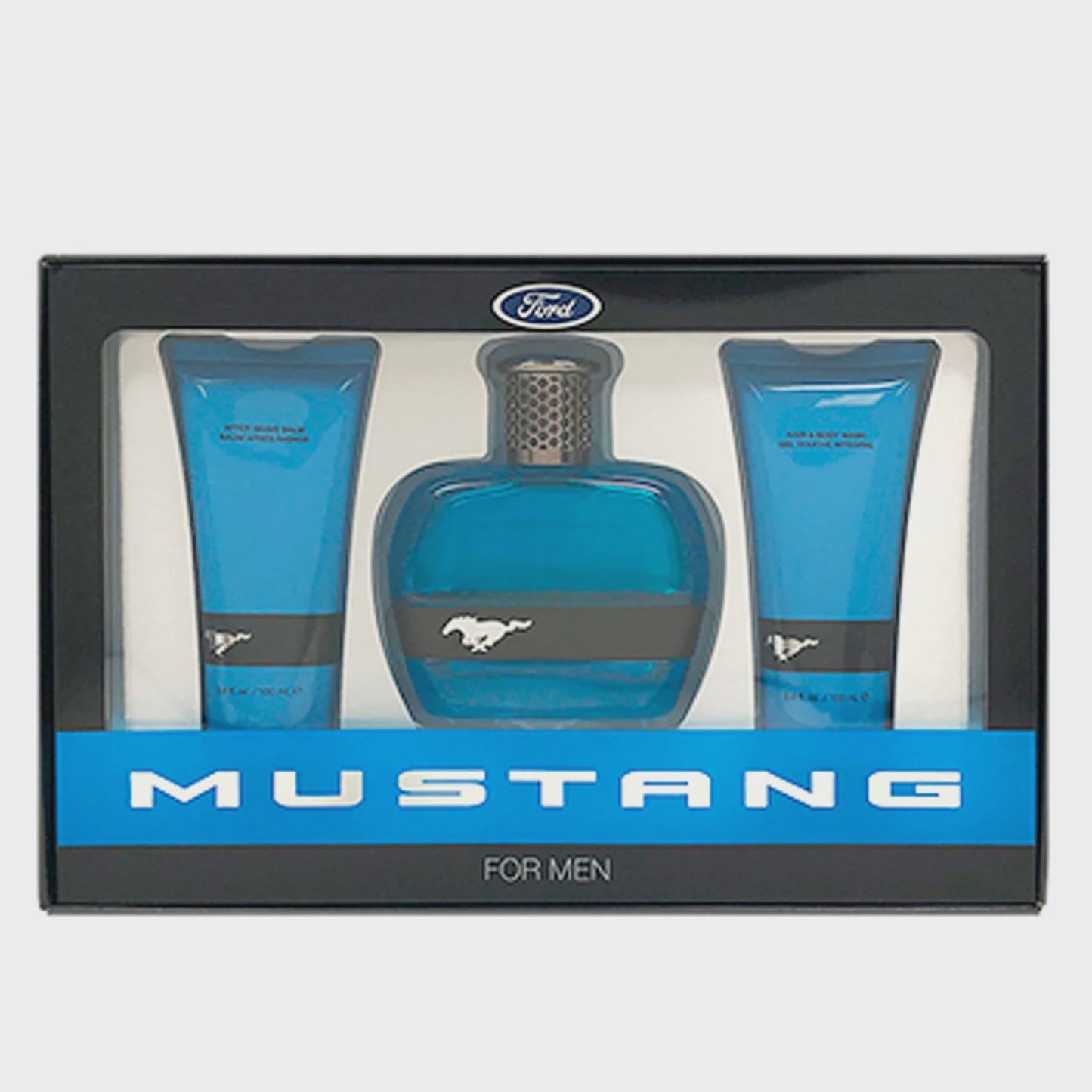 Mustang for Men Blue 3Pc Set - EDT + After Shave Balm + Hair &amp; Body Wash 100ml