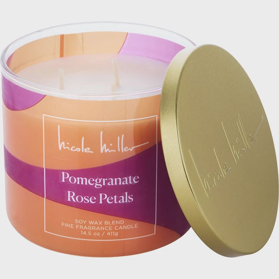 Nicole Miller Pomegranate Rose Candle 14.5oz