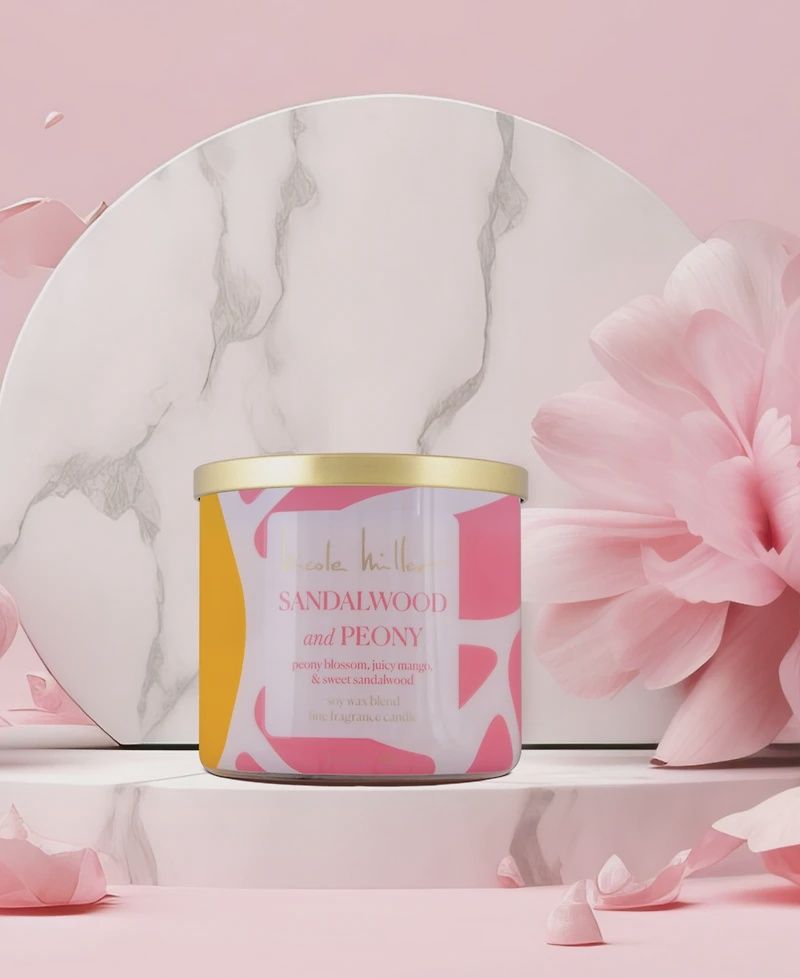 Nicole Miller Sandalwood Peony Candle 14.5oz