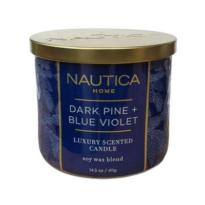 Nautica Dark Pine &amp; Blue Violet Candle 14.5oz
