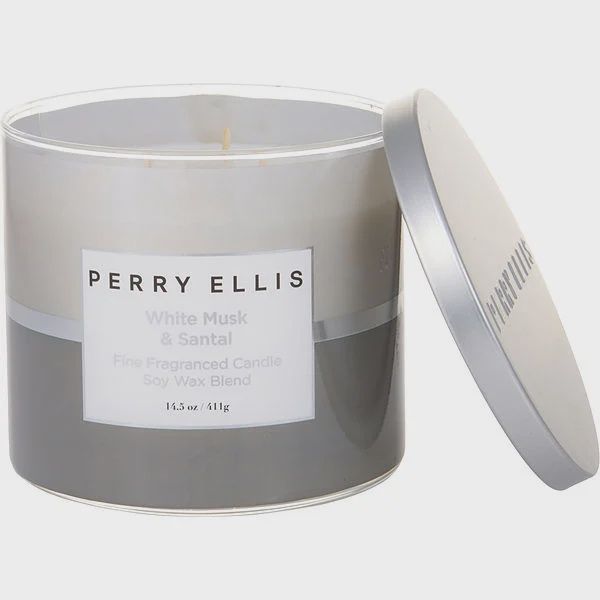 Perry Ellis White Musk Santal Candle 14.5oz