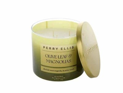 Perry Ellis Olive Leaf &amp; Marigold Candle 14.5oz