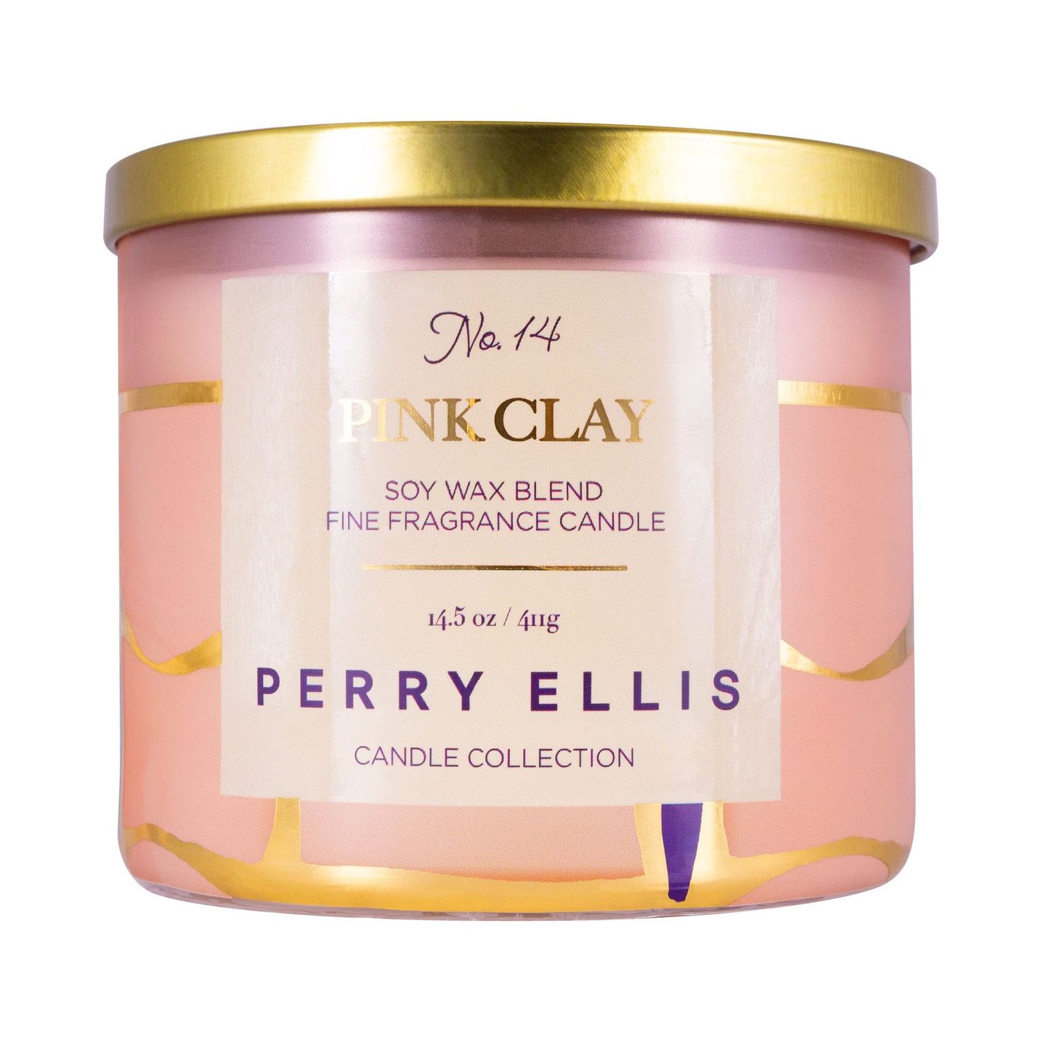 Perry Ellis Pink Clay Candle 14.5oz