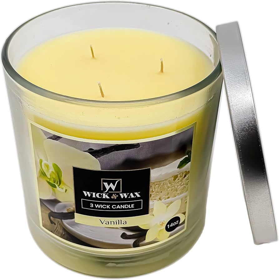 Wick &amp; Wax Jar Candle Vanilla