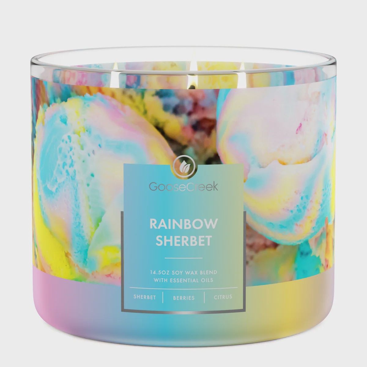 3 Wick Candle Rainbow Sherbet
