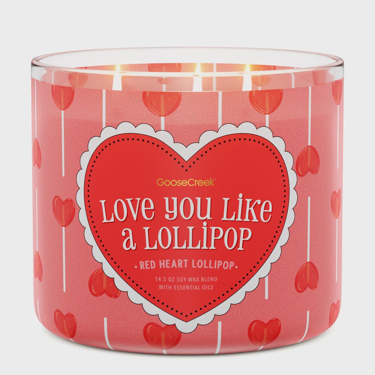 3 Wick Candle Red Lollipop