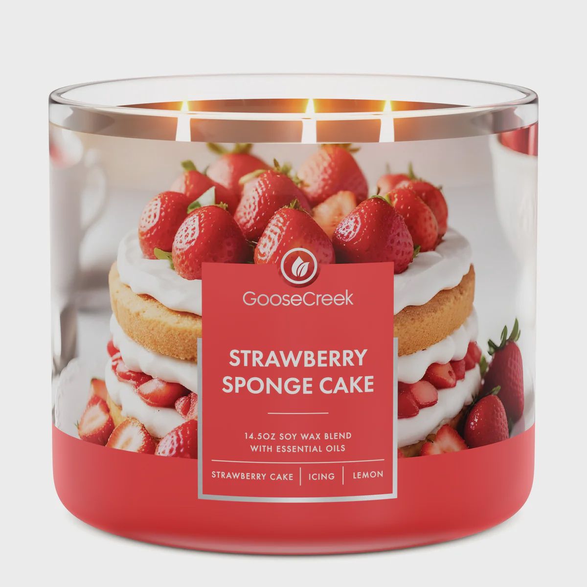 3 Wick Candle Strawb Sponge Cake