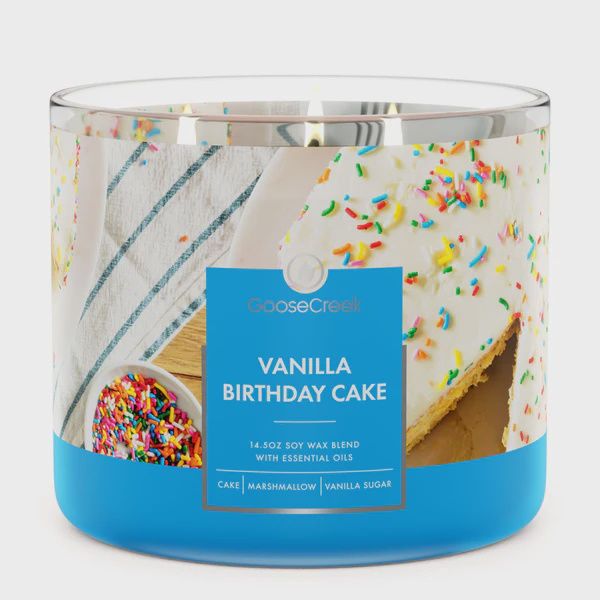3 Wick Candle Vanilla Birthday Cake
