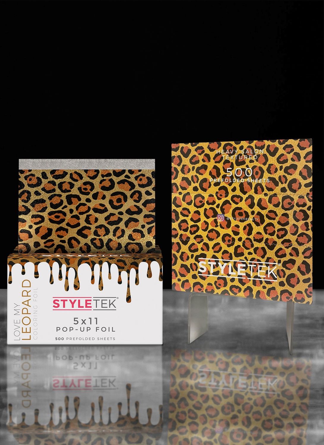 LOVE MY LEOP- GOLD  POP-UP 5X11 FOIL