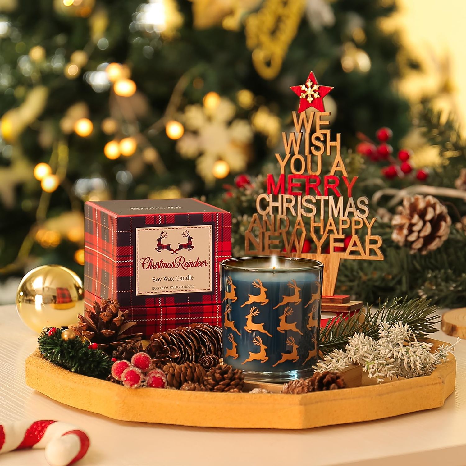 R.Z. Christmas Rendeer Candle 6oz