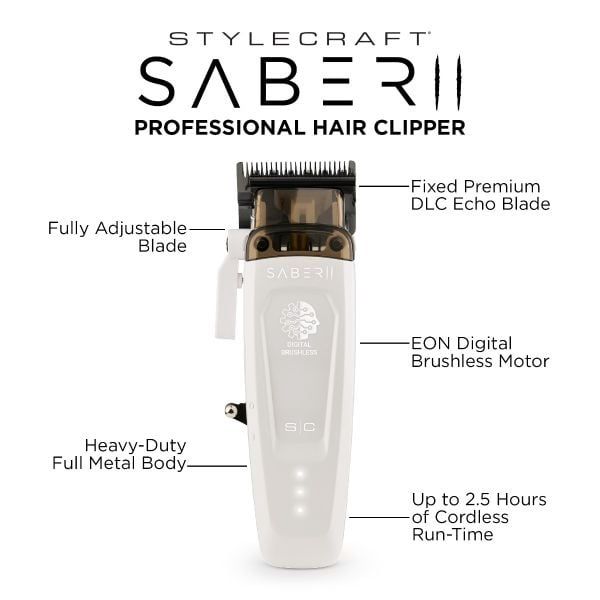 Stylecraft saber clipper white
