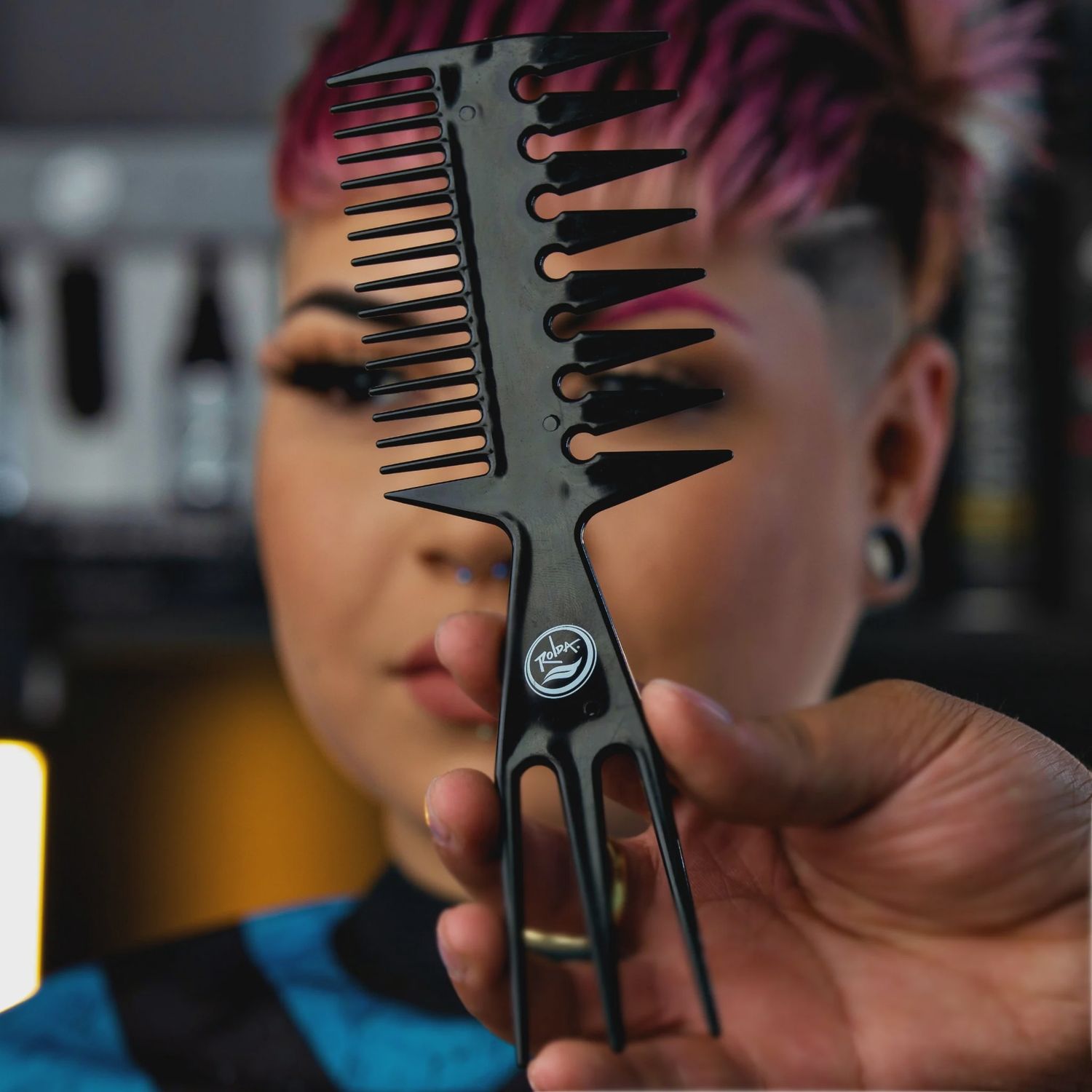 Rolda Multi-Style Barber Fish Comb Black