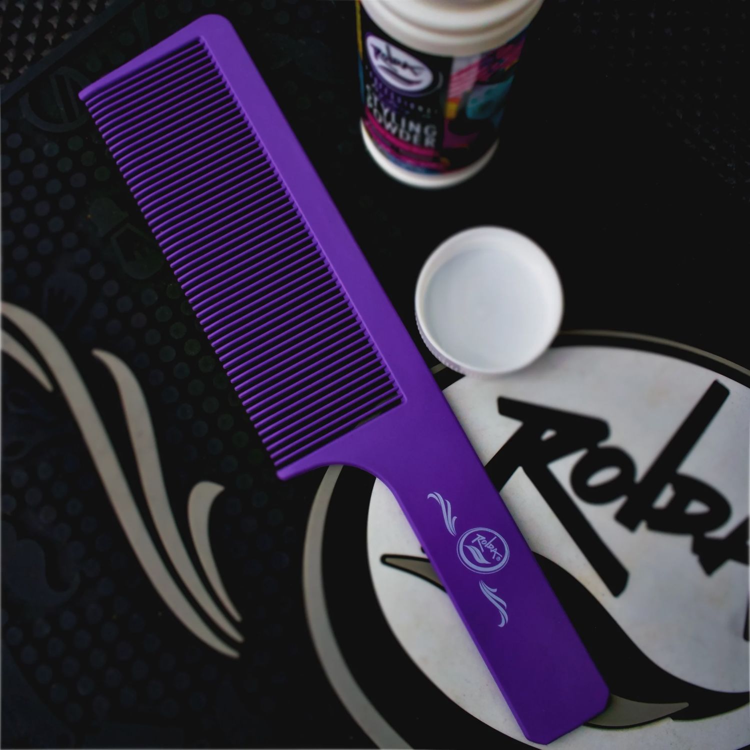 Rolda Flat Top Hair Styl Comb 9" - Purple