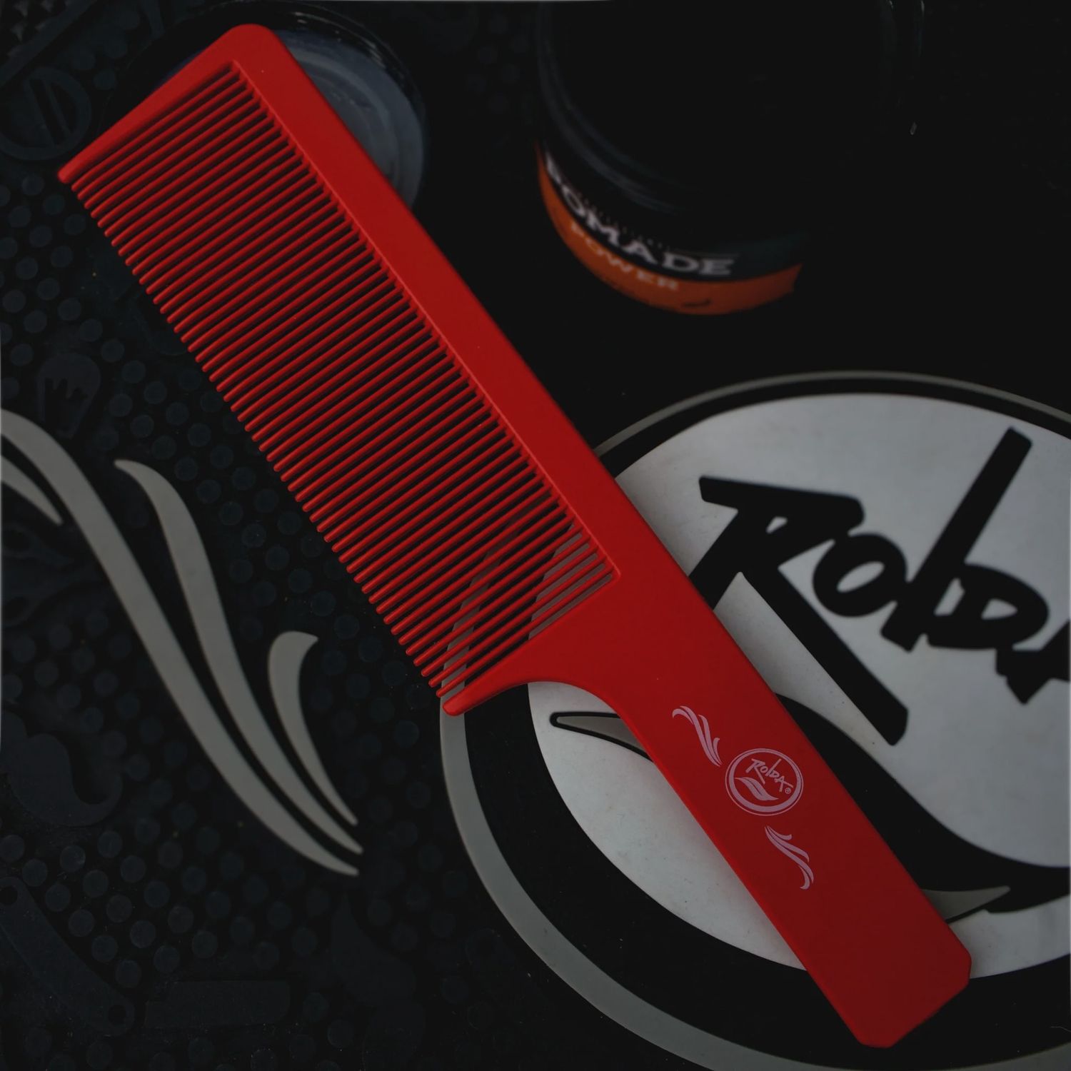 Rolda Flat Top Hair Styl Comb 9" - Red