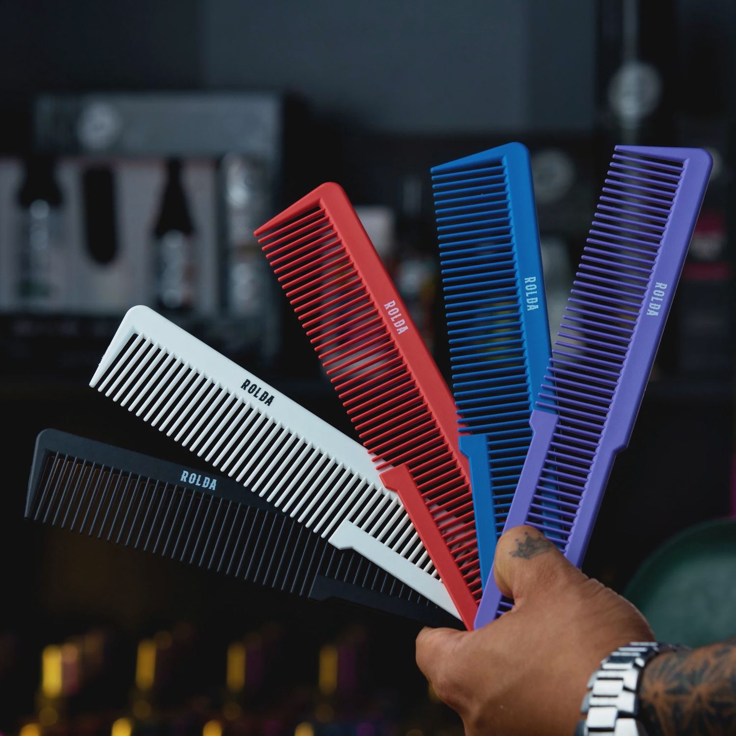 Rolda Cut Carbon Fiber Comb 8" - Black