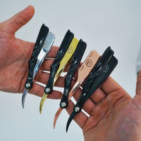 Rolda Steel Straight Razor - Rose Gold