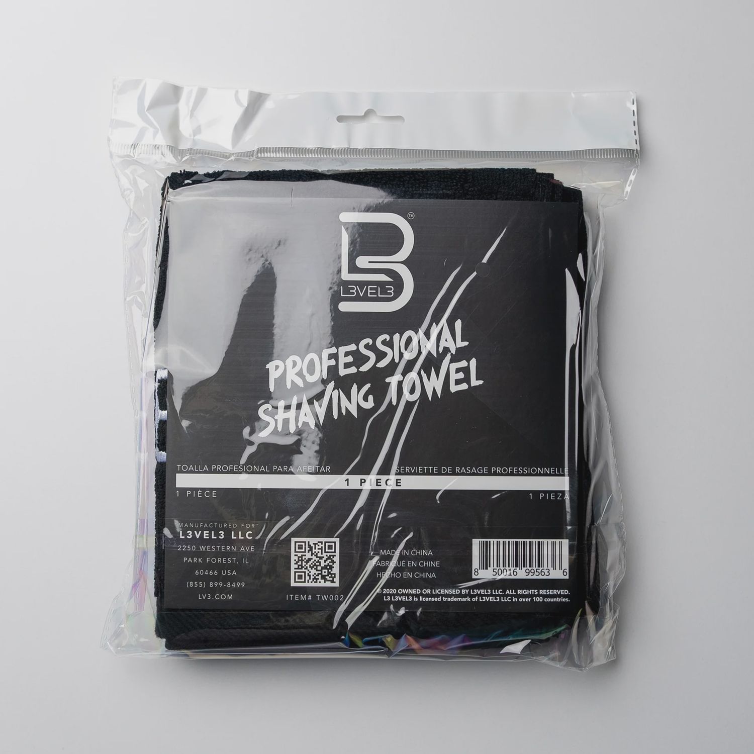 Level3 Premium Shaving Black Towel