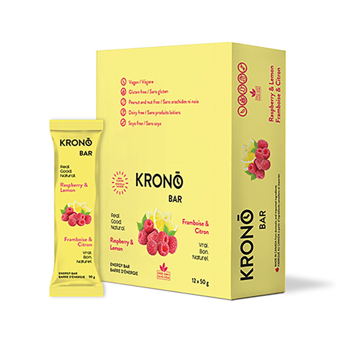 KRONO Energy Bar Raspberry Lemon Single