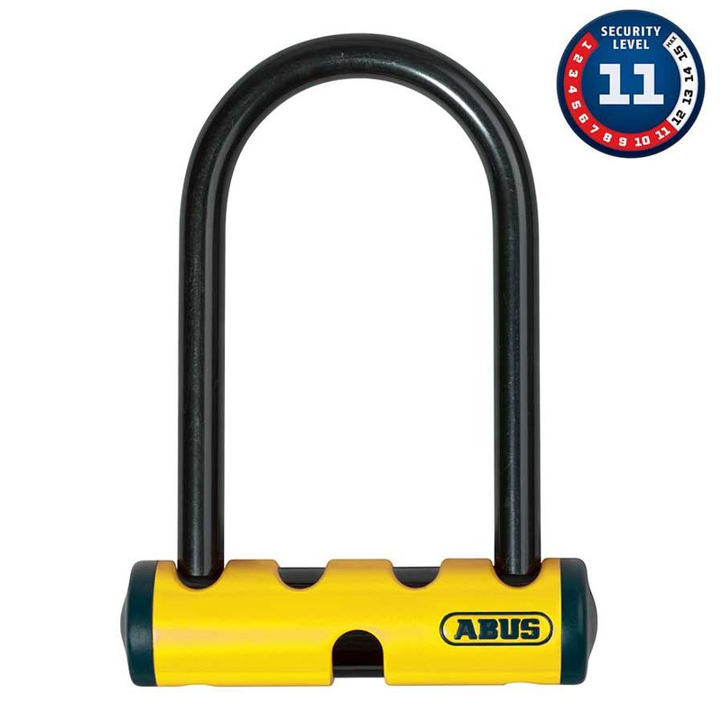 Abus, U-Mini, U-Lock, Yellow, 14mm x 80mm x 143mm (14mm x 3.15&#39;&#39; x 5.6&#39;&#39;)