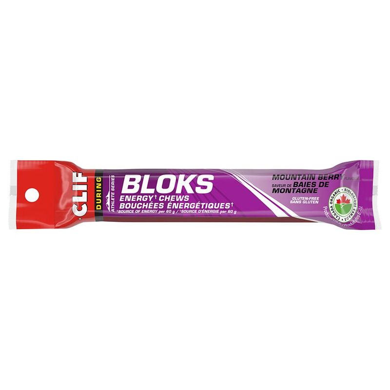 Clif, Bloks, Chews, Mountain Berry, 18pcs