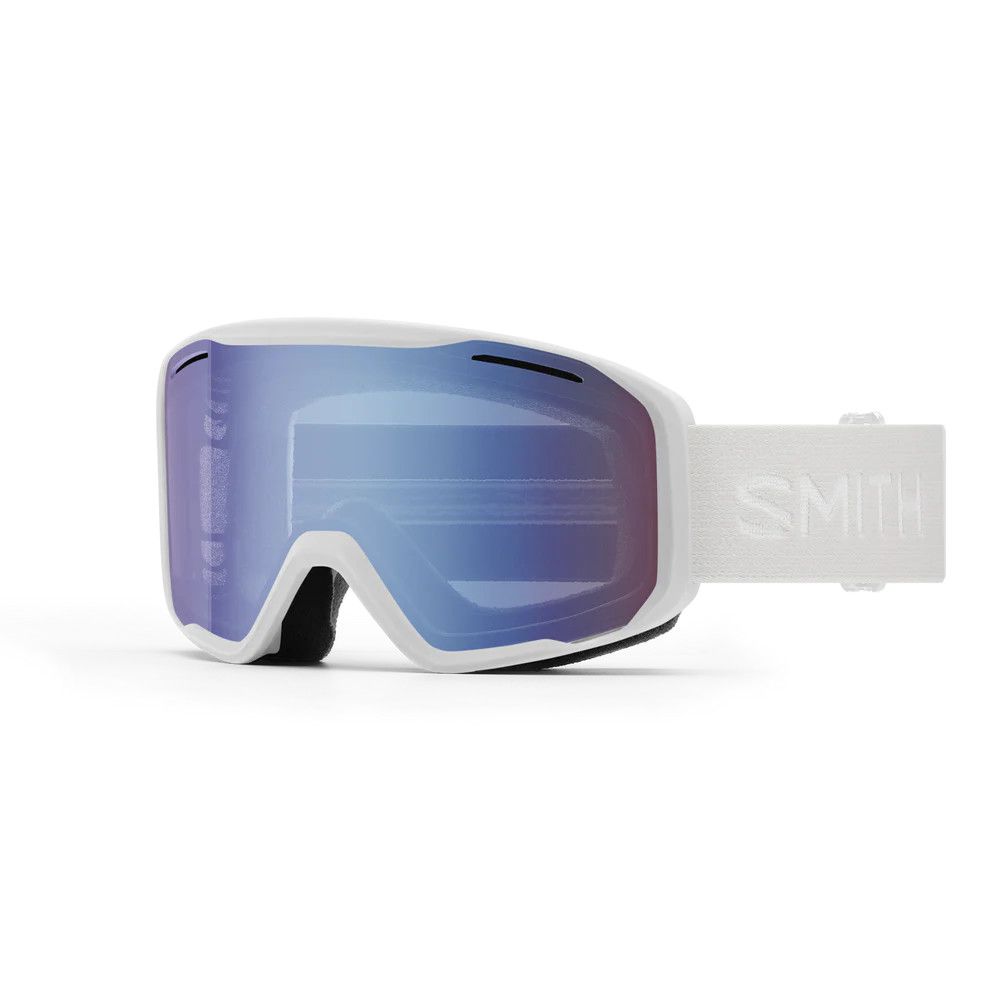 Smith Blazer Ski &amp; Snowboard Goggles, Frame Colour: White, Lens Colour: Blue Sensor Mirror