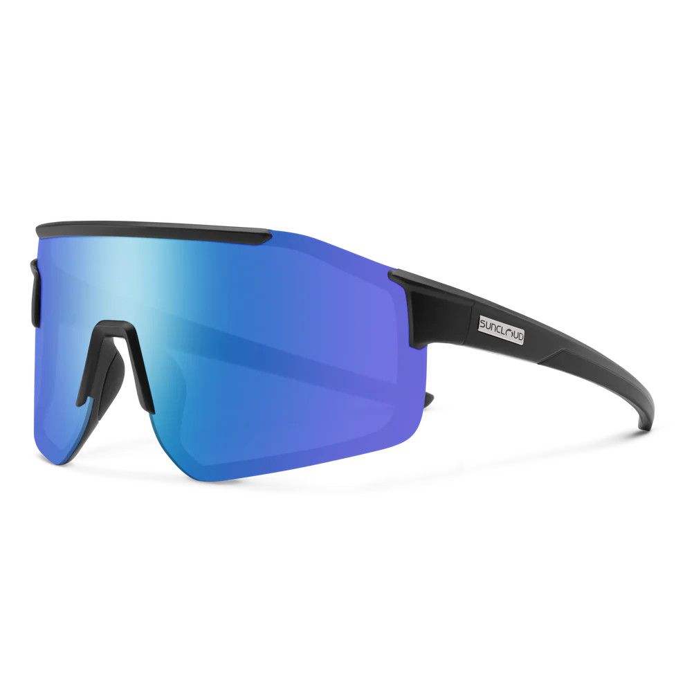 Suncloud Domain Polarized Sunglasses, Color: Matte Black + Polarized Blue Mirror Lens