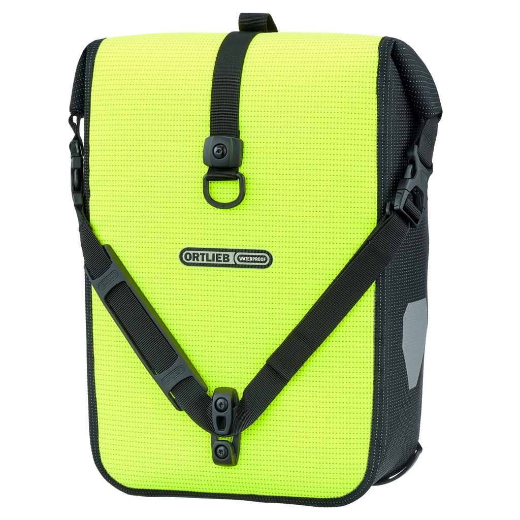 Ortlieb Sport-Roller High-Vis Rear Pannier, Color: Black, Size: 14.5 L, Kit: Single
