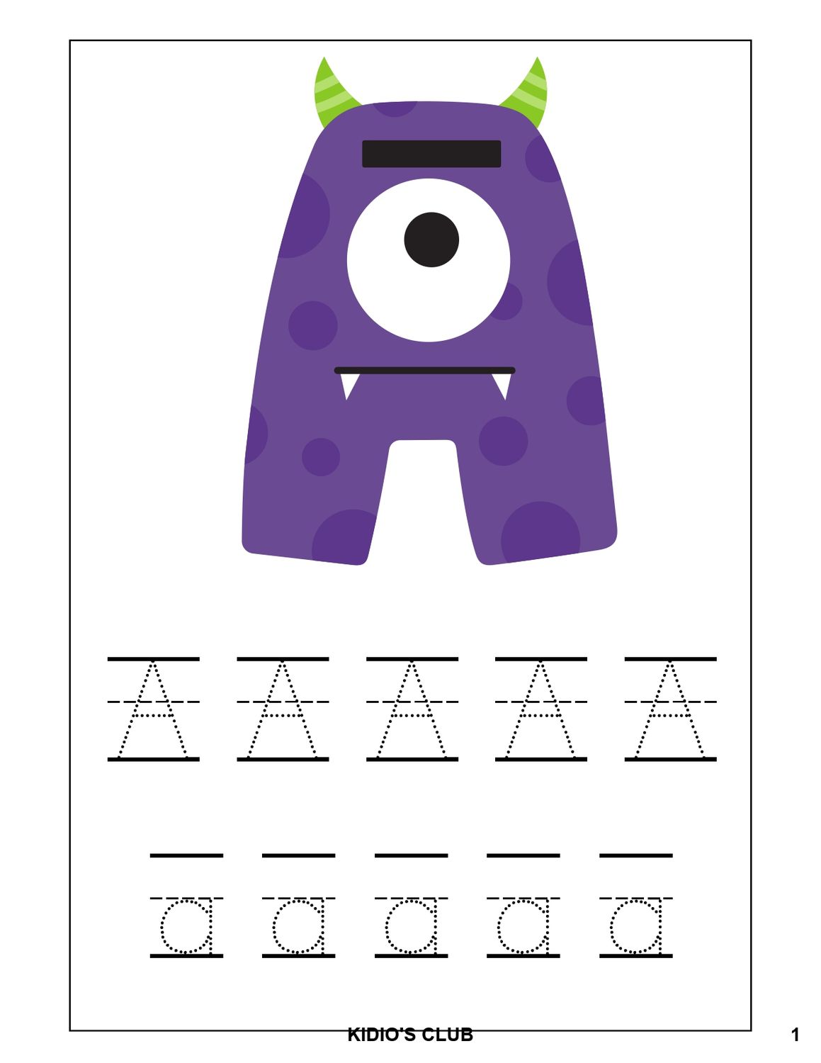 Monster ABC Tracing Fun 52 Pages!