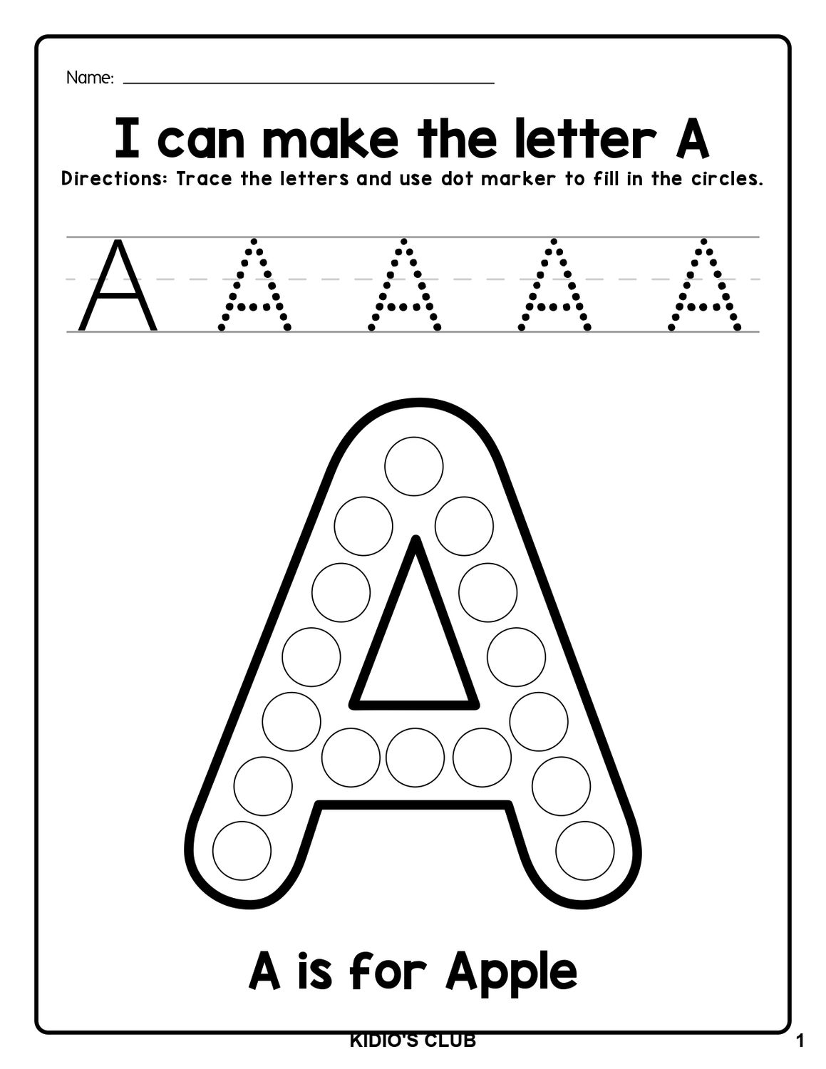 Alphabet Element Dot Markers Worksheets 52, Animals coloring book 50 page.